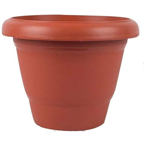 0822 Garden Heavy Plastic Planter Pot / Gamla  (Brown, Pack of 1)