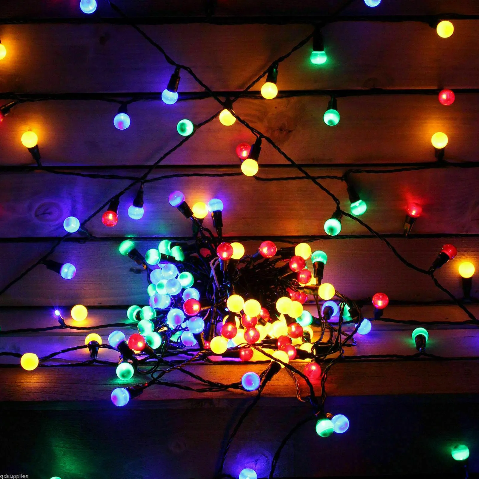 100 Berry Christmas LED Lights Multi Coloured