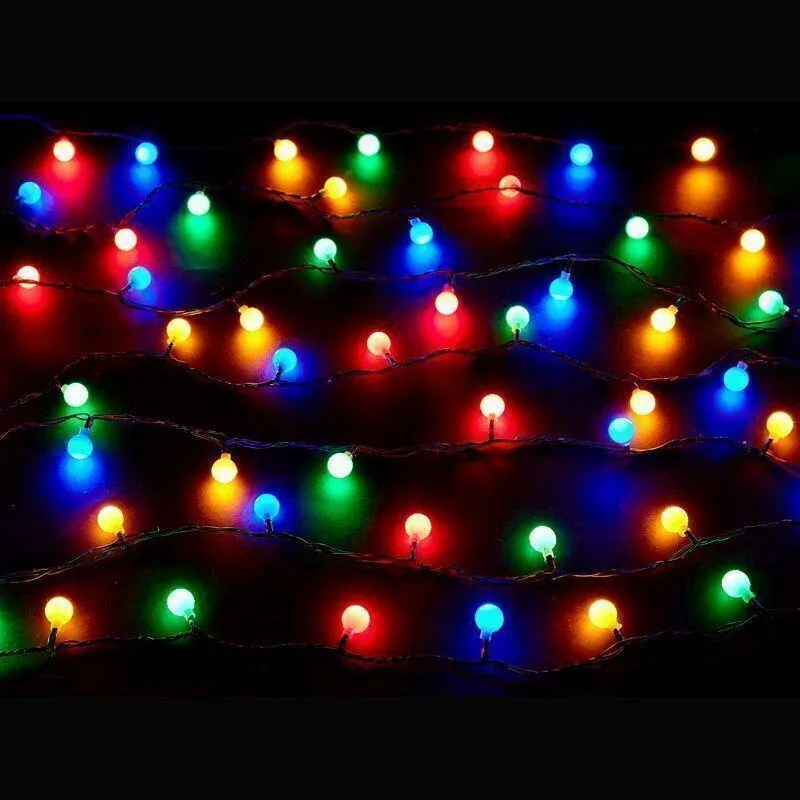 100 Berry Christmas LED Lights Multi Coloured