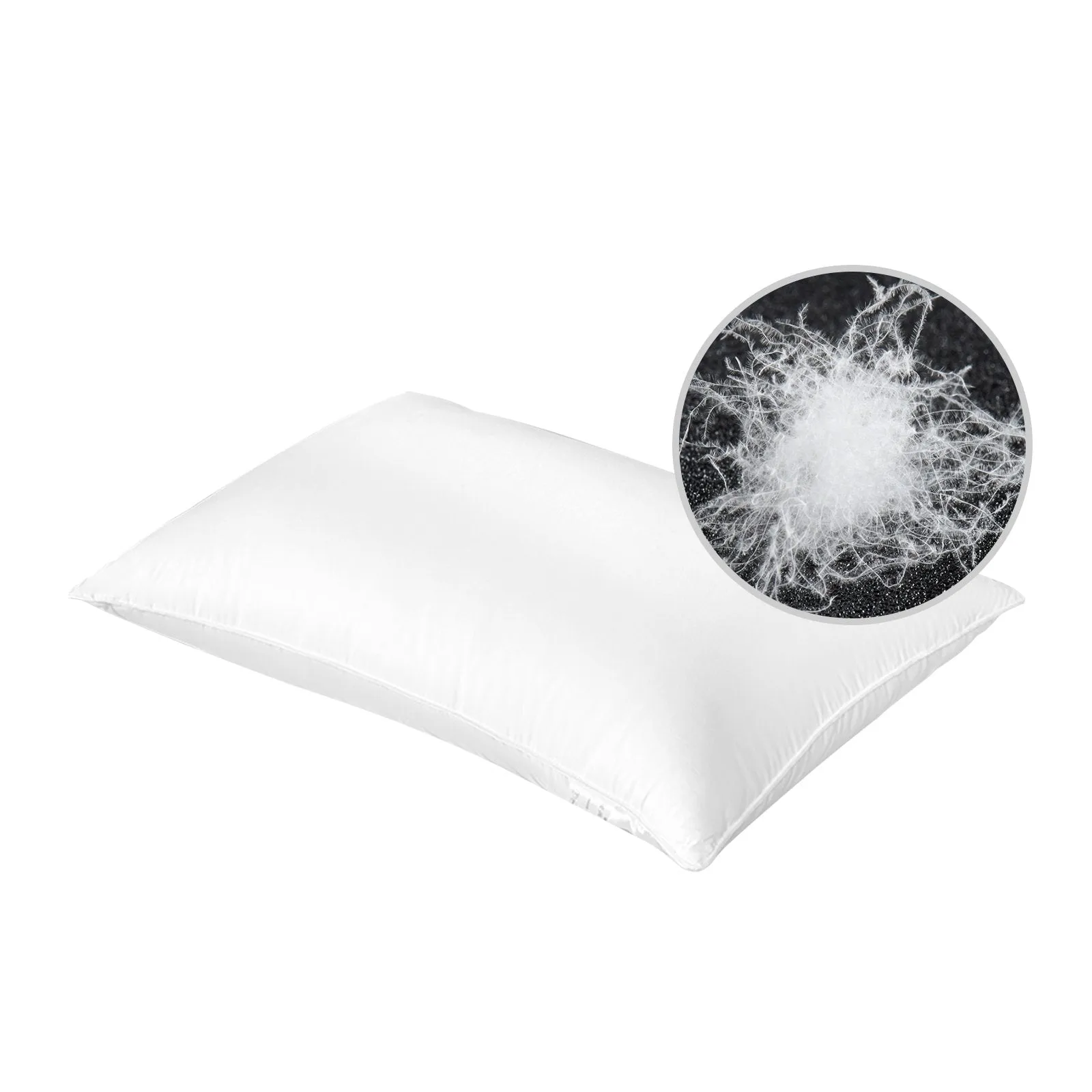 1/2 Pcs Down Pillow White Goose Feather Pillow Insert 100% Cotton Cover Alternative Bed Pillow Queen King