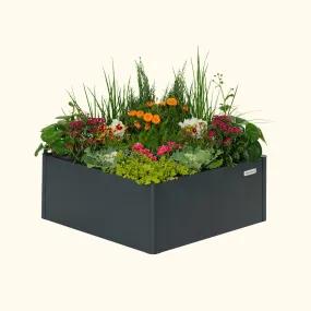 17" Tall Modern 42" x 42" Metal Raised Garden Bed