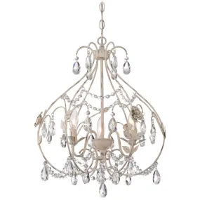 18 in. 3 Lights Chandelier White finish