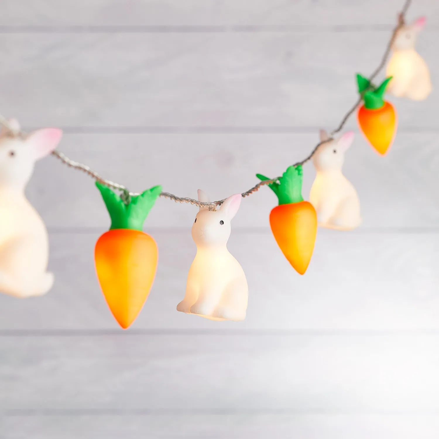 20 Bunny & Carrot Easter Fairy Lights