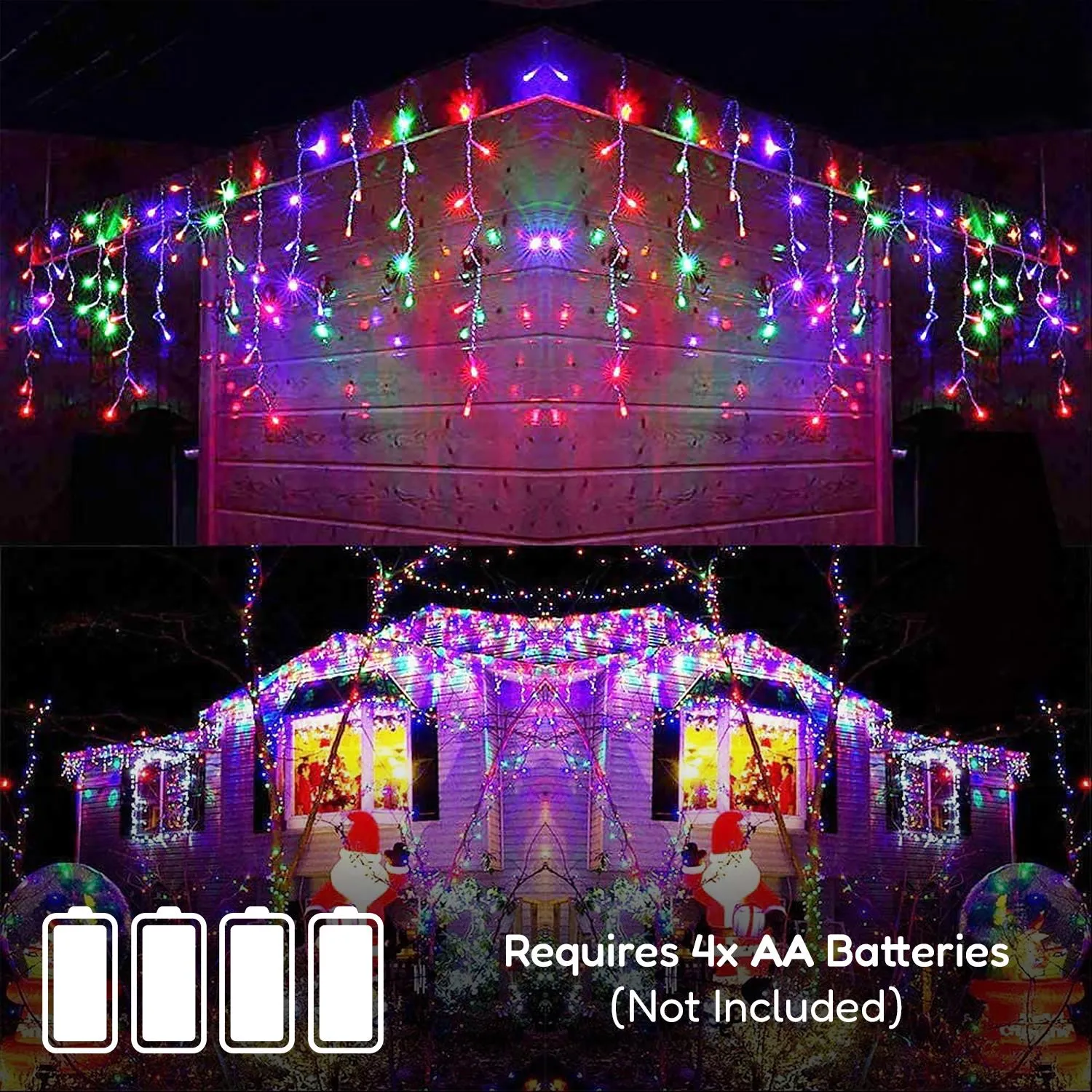 200 Pastel Multicoloured Fairy Lights With Time