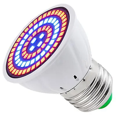 2Pcs 80 LEDs E14 LED Grow Light Bulb For Indoor Plants - Full Spectrum Lamp Garden Decorate AZ22607