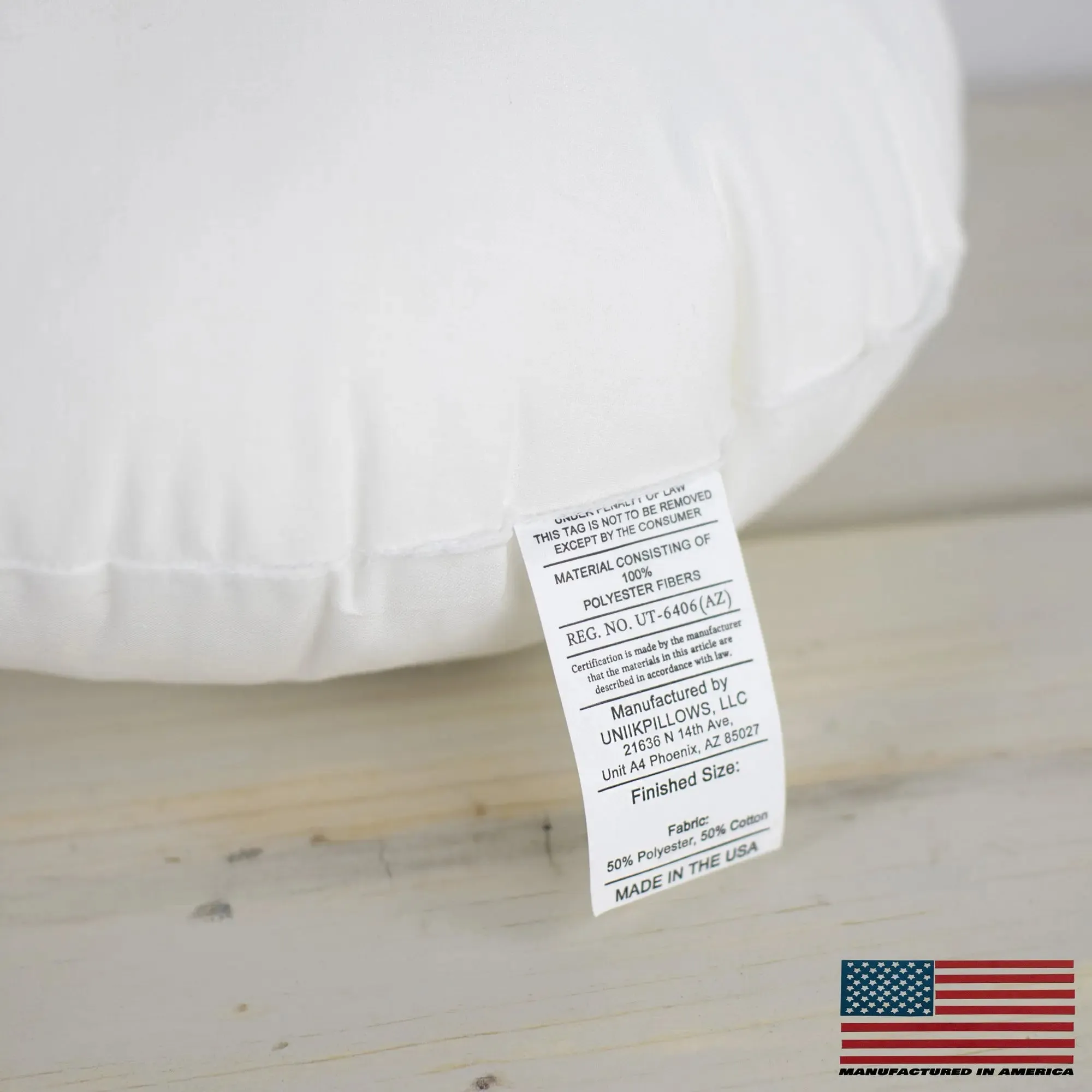 34" | Round Angel Hair Insert | Indoor Outdoor Down Alternative Hypoallergenic Pillow Insert | Quality Insert | Premium Insert