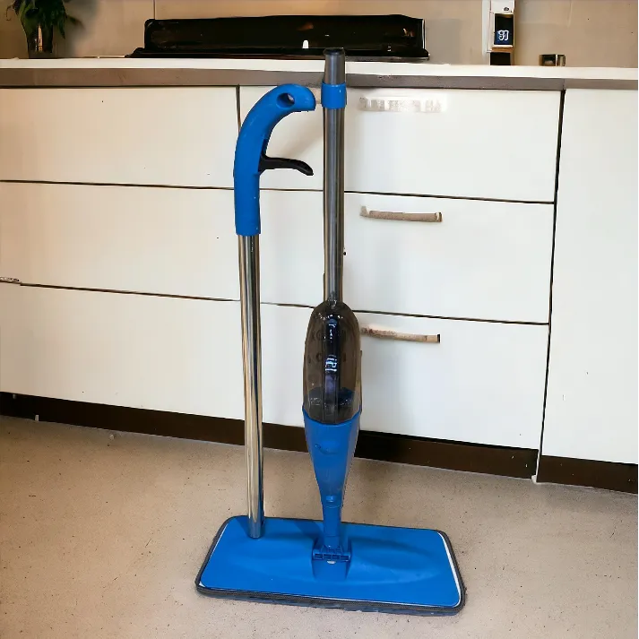 360 Degree Microfiber Floor Cleaning Water Spray Mop-Blue