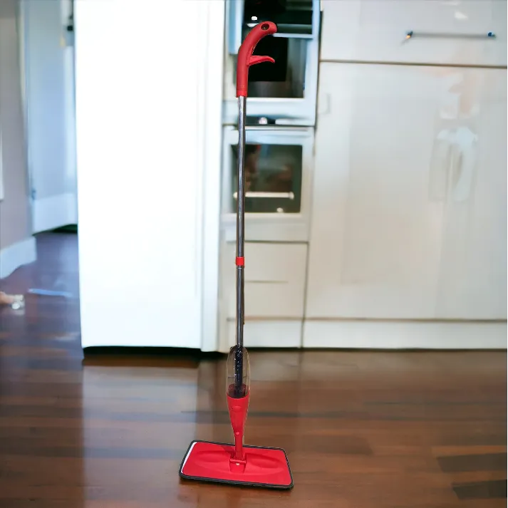 360 Degree Microfiber Floor Cleaning Water Spray Mop-Red