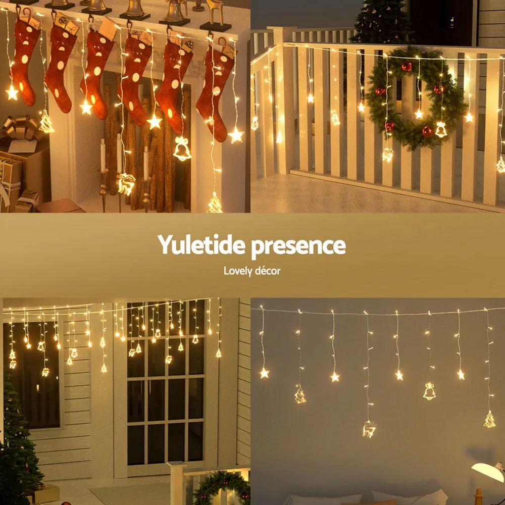 3M Christmas Icicle Lights String Lights 138 LED - Warm White