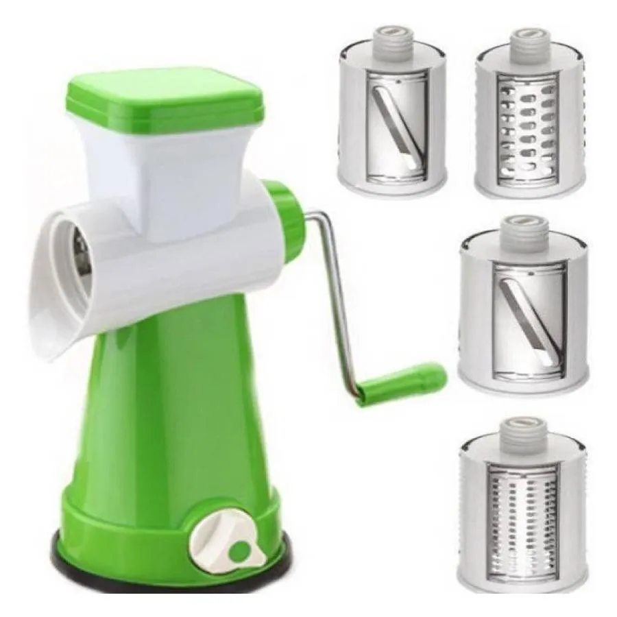 4 in 1 Drum Grater Shredder Slicer For Vegetable, Fruits, Chocolate, Dry Fruits Salad Maker