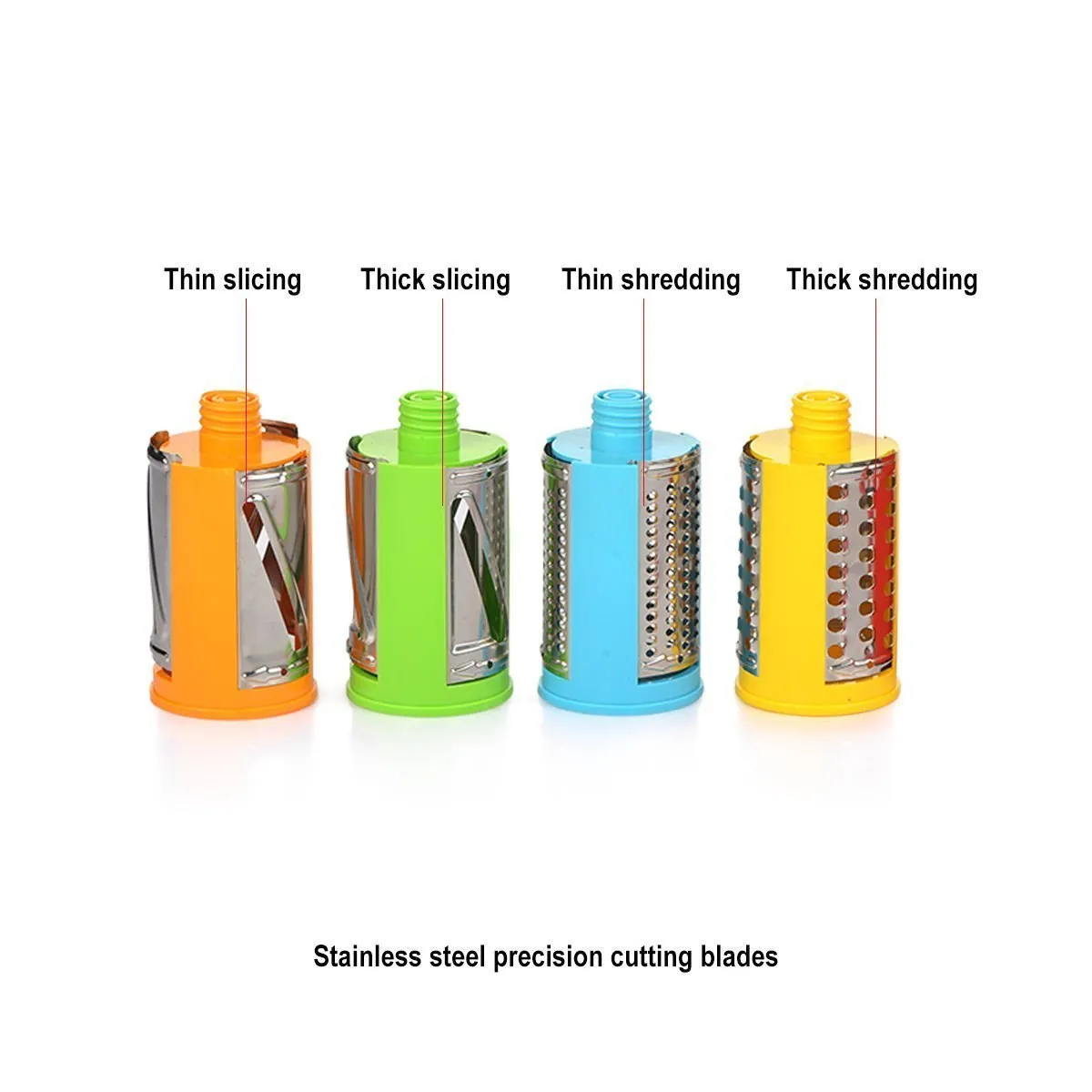 4 in 1 Drum Grater Shredder Slicer For Vegetable, Fruits, Chocolate, Dry Fruits Salad Maker