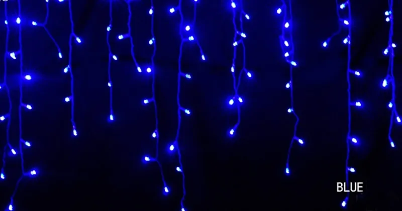 5M Christmas Garland LED Curtain Icicle String Lights Droop 0.4-0.6m AC 220V Garden Street Outdoor Decorative Holiday Light