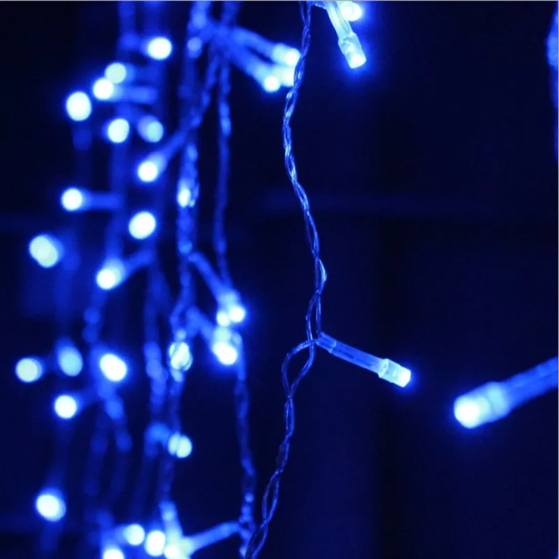 5M Christmas Garland LED Curtain Icicle String Lights Droop 0.4-0.6m AC 220V Garden Street Outdoor Decorative Holiday Light