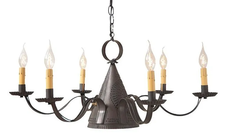 6-Arm Madison Chandelier in Kettle Black