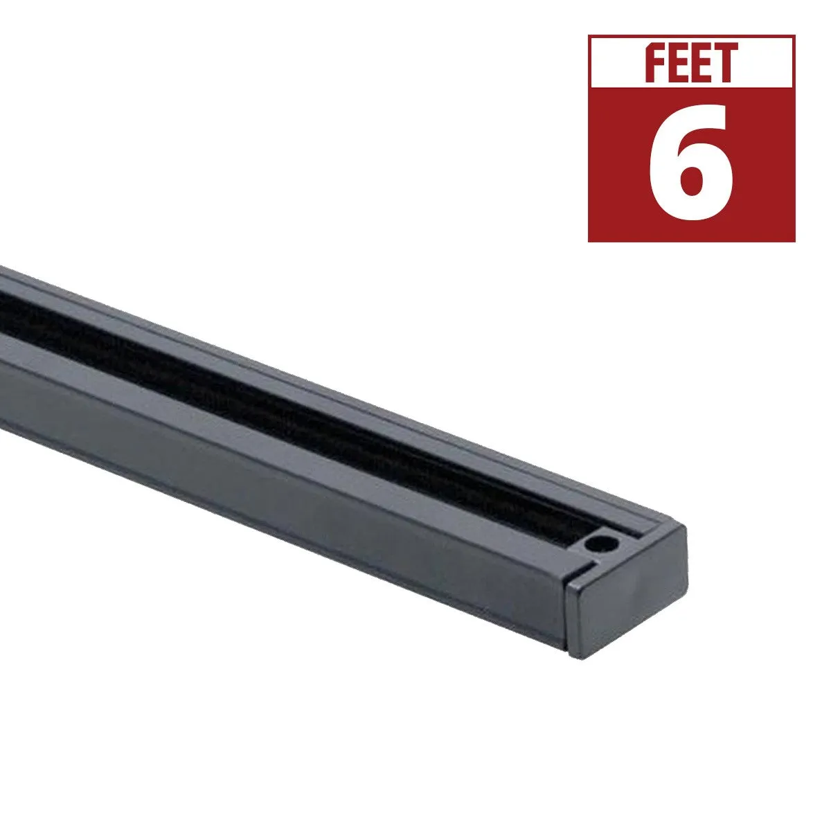 6 Ft. Track Rail One Circuit, Halo, Black Finish