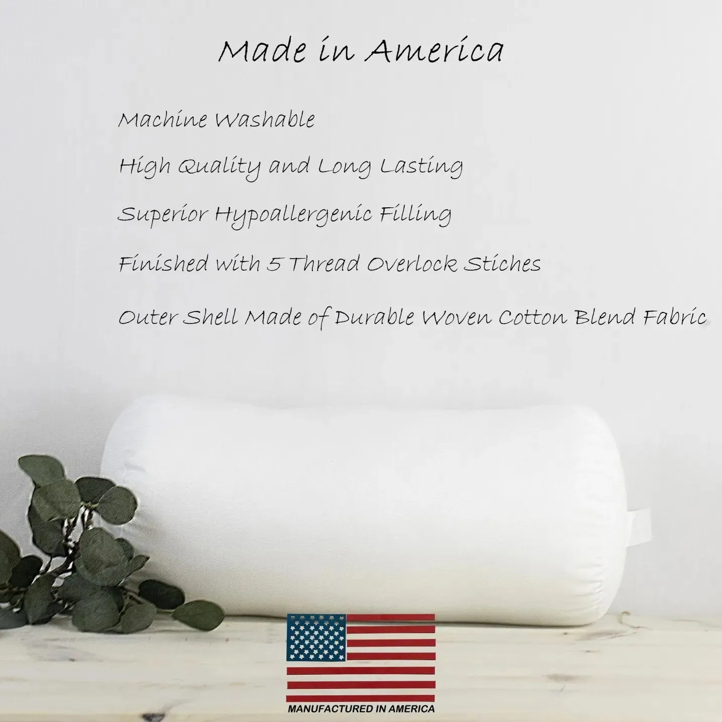 6x18 | Bolster Insert | Indoor Outdoor Hypoallergenic Polyester Fill | Quality Insert | Premium Insert