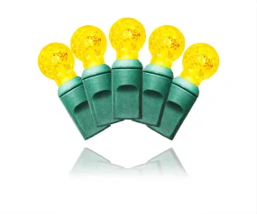 70 G12 Yellow LED Lights 4" Spacing on Green Wire