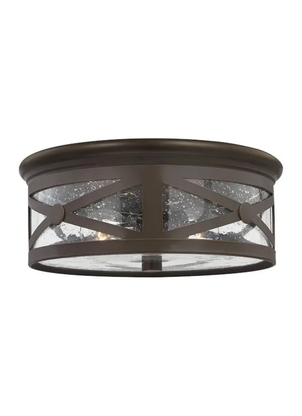 7821402-12, Two Light Outdoor Ceiling Flush Mount , Lakeview Collection