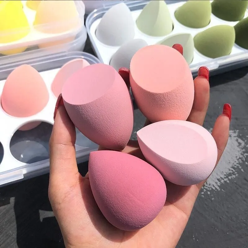 8PCS Makeup Puff Foundation Powder Blush Sponge Set-Green