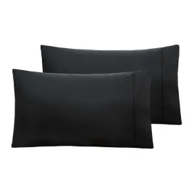 Accessorize Black Satin Pillowcase Pair