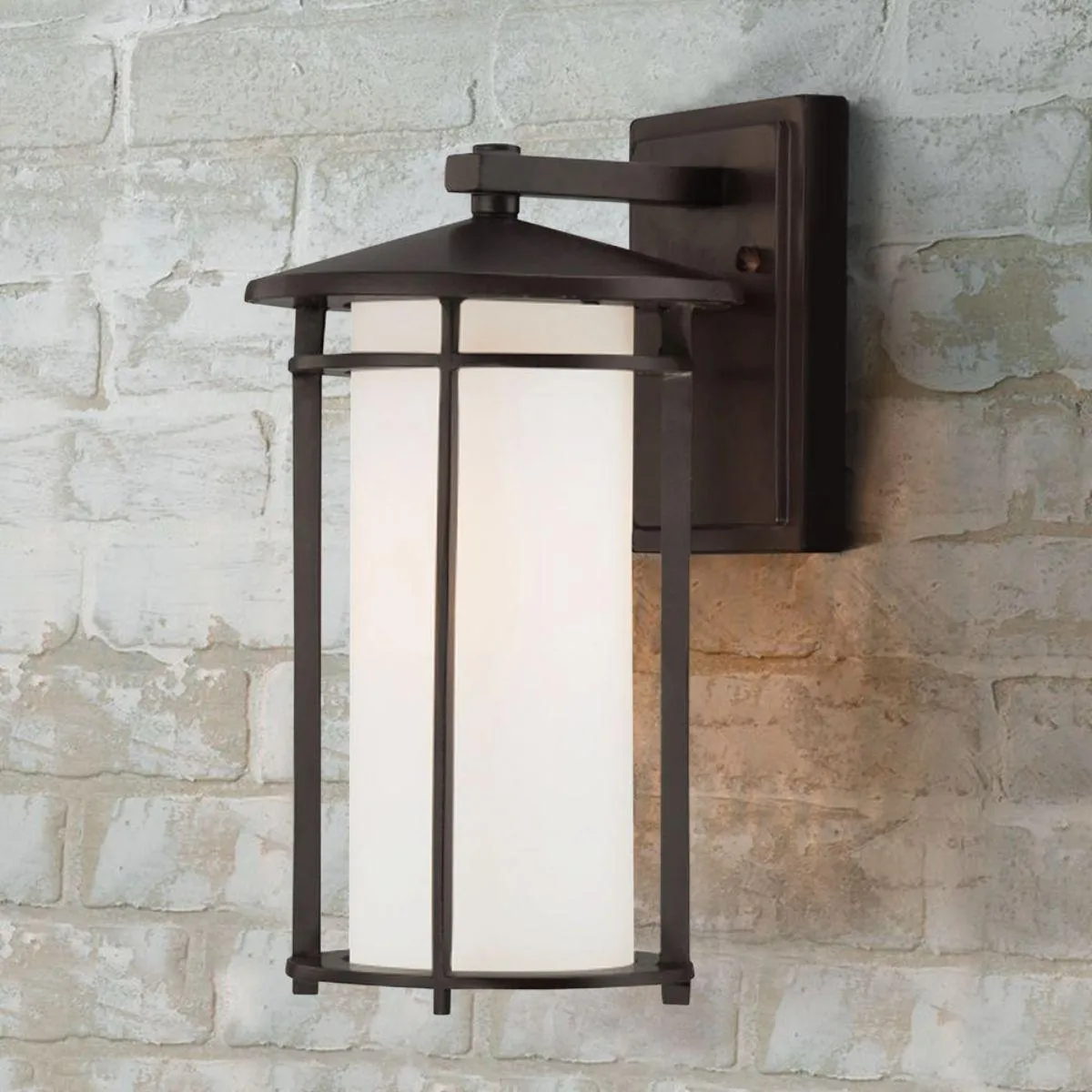 Addison Park 13 in. Outdoor Wall Lantern Bronze Finish