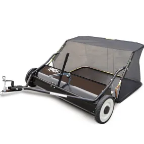 Adjustable Tow-Behind Lawn Sweeper 38", 340L Capacity, PlantCraft