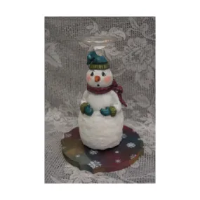 Adorned in Glitter (Clay Snowman Tealight Holder) E-Pattern by Wendy Fahey