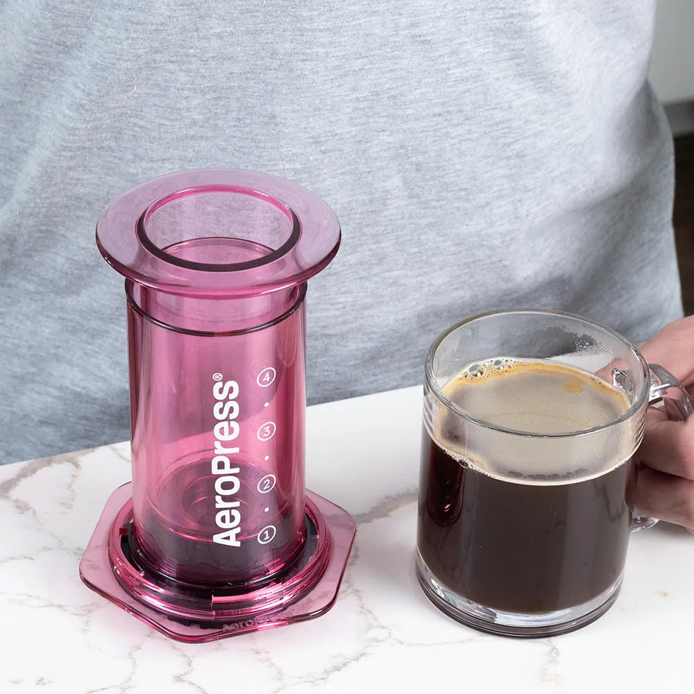 AeroPress Clear Coffee Maker Pink