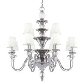 Aise 39 in. 12 lights Chandelier Polished Nickel finish