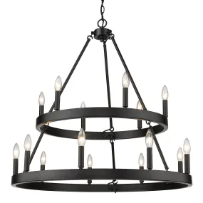 Alastair 2 Tier 6 9 Light Chandelier in Matte Black