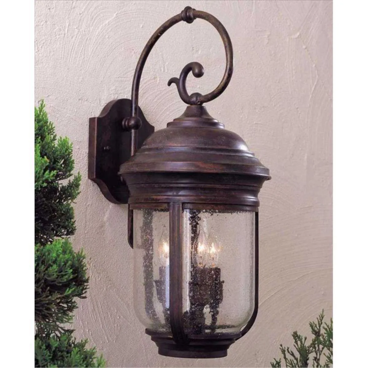 Amherst 23 in. 3 Lights Outdoor Wall Lantern Bronze Finish