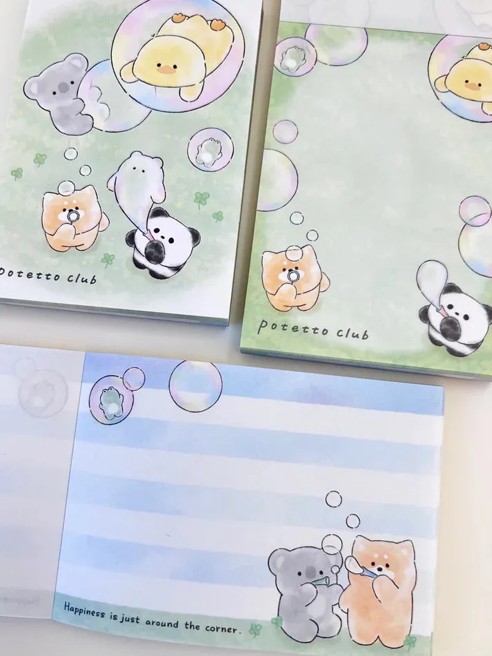 Animal Asobo Bubbles Mini Note Pad