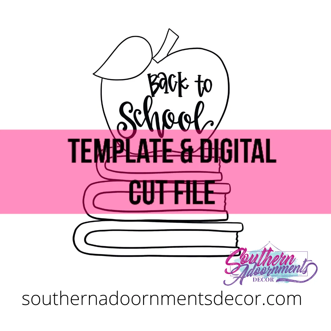 Apple Book Stack Template & Digital Cut File