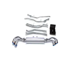 ARMYTRIX Stainless Steel Valvetronic Exhaust System w/Quad Blue Coated Tips Lamborghini Urus 4.0L V8 2018 