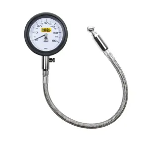 Auto Meter Tire Pressure Gauge 0-60 psi Analog w/Bleed Valve