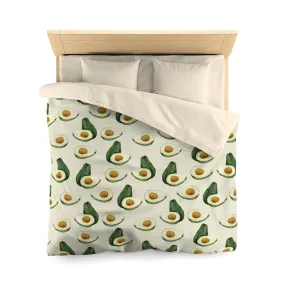 Avocado Green Duvet Cover, Fruit Microfiber Full Queen Twin Unique Vibrant Bed Cover Modern Home Bedding Bedroom Décor