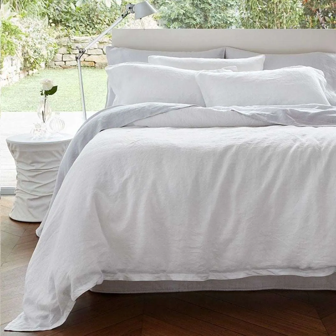 Baltic Linen White Duvet Cover Set - Superking/2Pillow