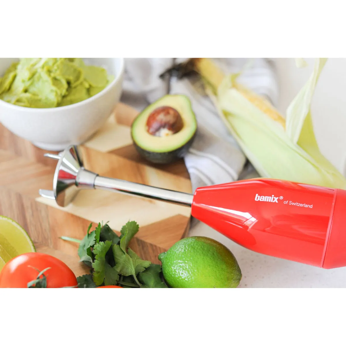 Bamix Classic Immersion Blender Red 140W