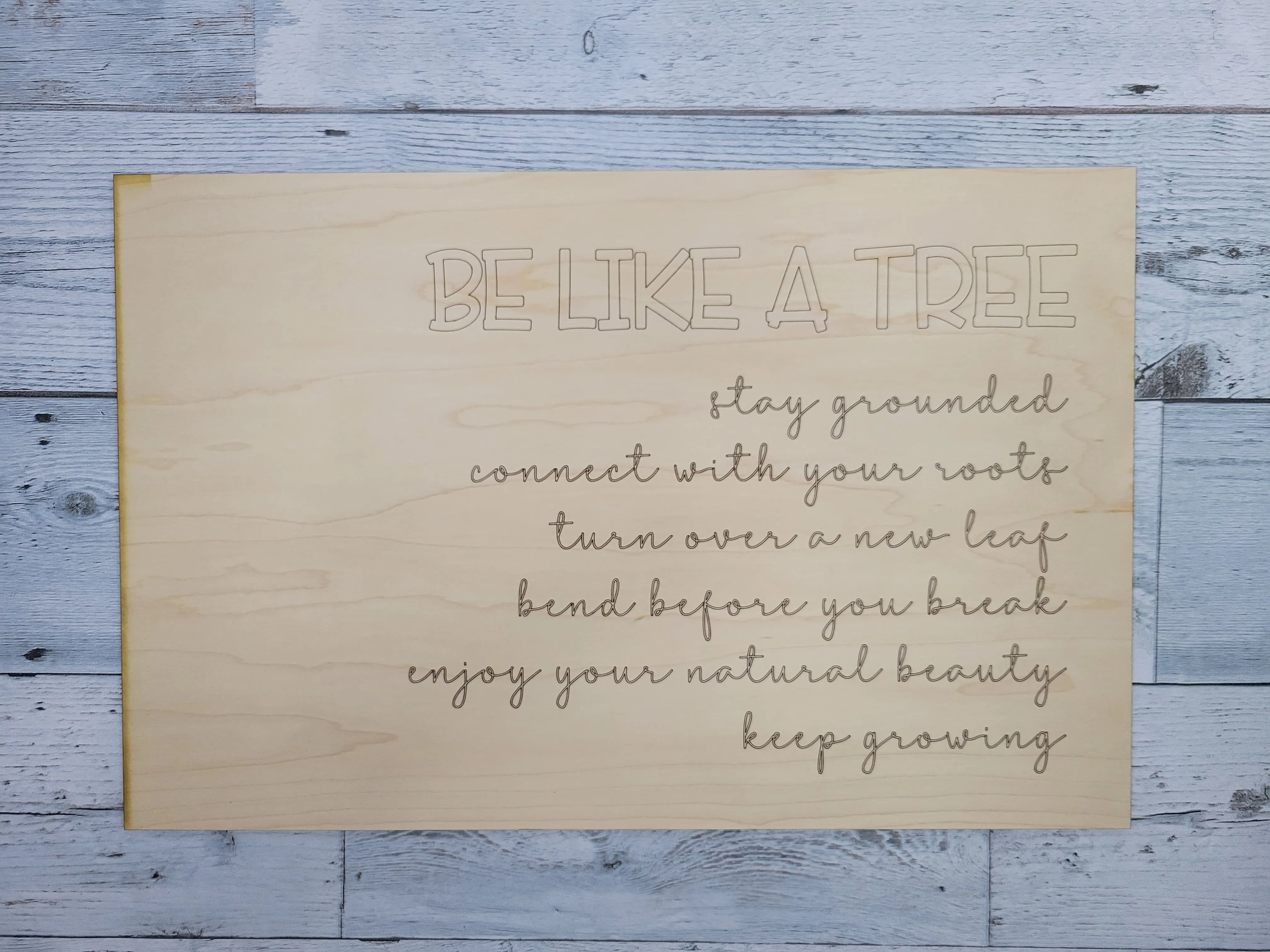 Be Like a Tree Layered Sign SVG Laser Ready File Glowforge