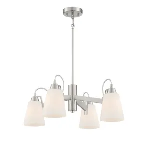 Beckonridge 24 in. 4 Lights Chandelier Brushed Nickel finish