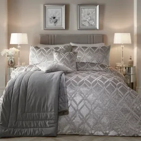 Belfort Duvet Cover Set by Soiree in Silver