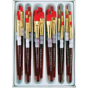 Big Kid's Choice Synthetic Brush Value Set Flats Set of 24