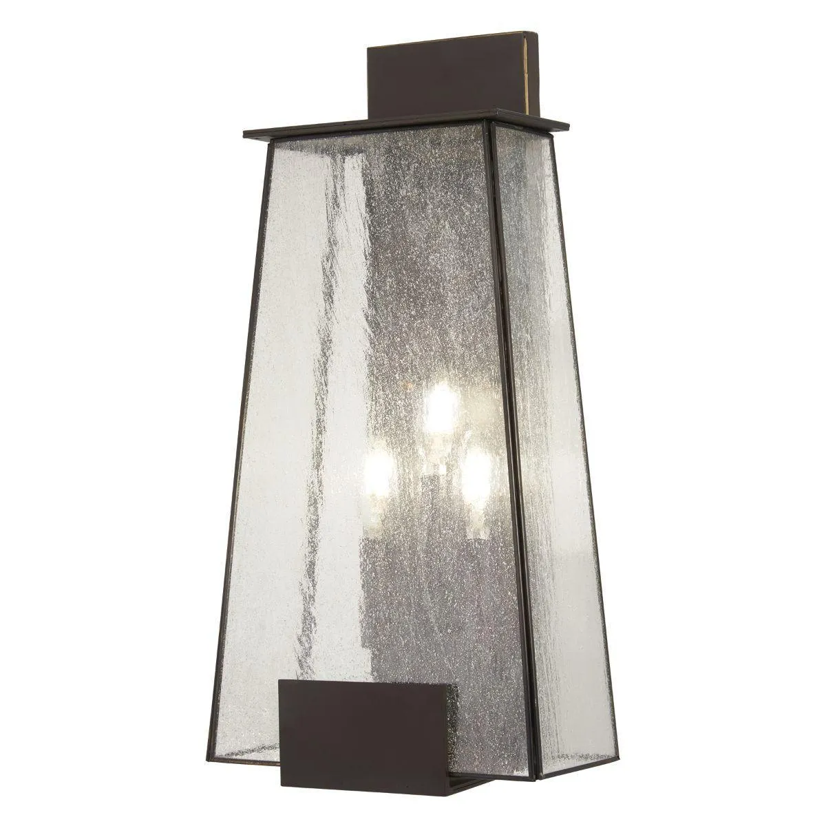 Bistro Dawn 22 in. 3 Lights Outdoor Wall Lantern Bronze Finish