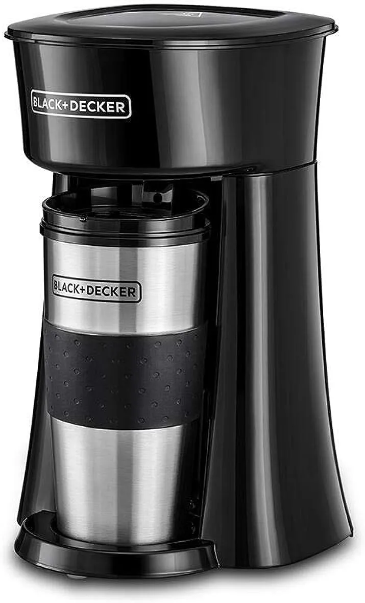 Black Decker, Coffee Machine, 650W, 360ml Travel Mug, Black DCT10-B5