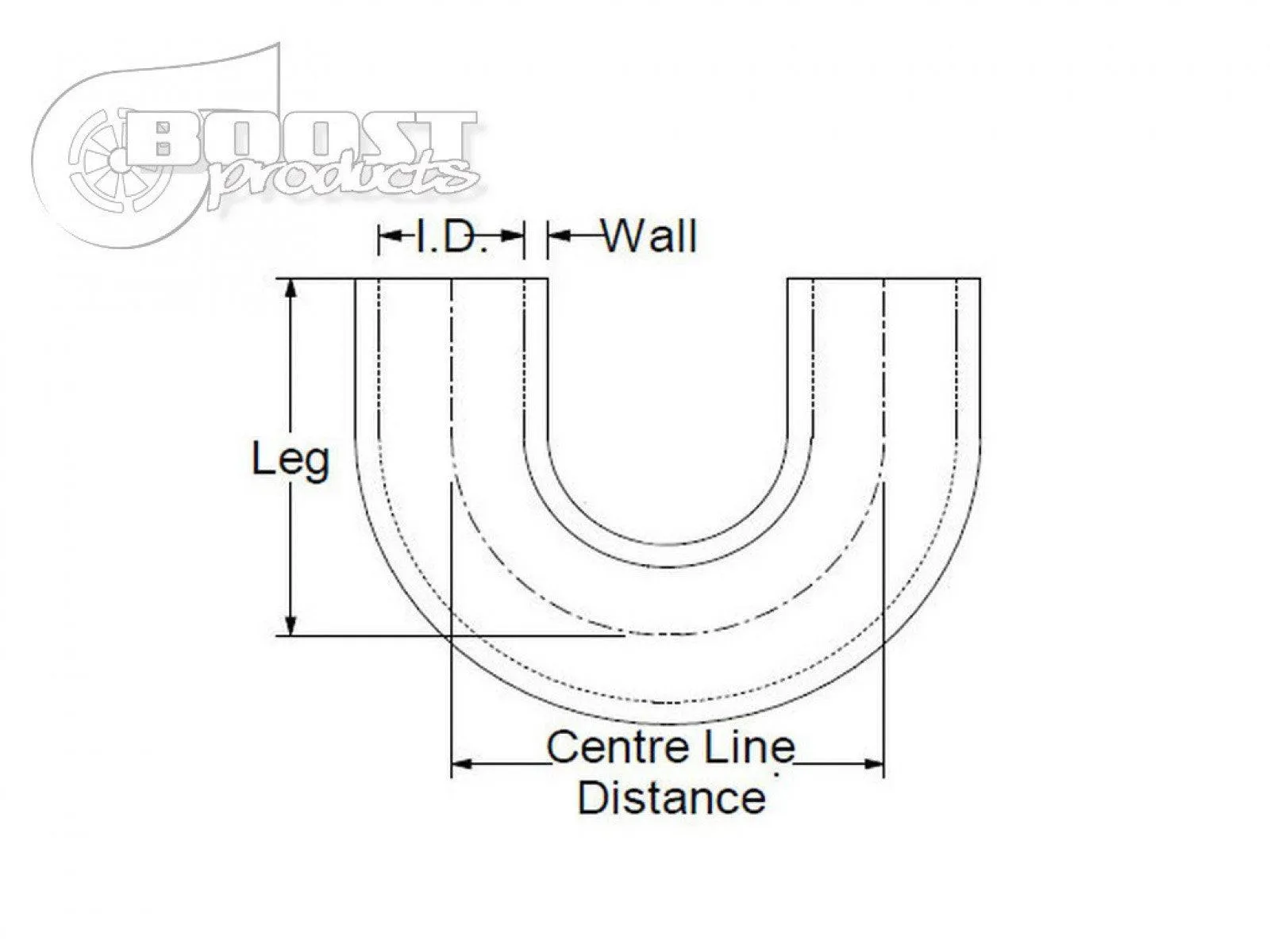 BOOST Products Silicone Elbow 180 Degrees, 80mm (3-1/8") ID, Black