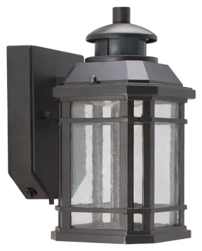 Boston Harbor LED-0214-WD-SE Outdoor Motion Activated Wall Lantern, 120 V, 10.5 W, LED Lamp, 350 Lumens, Black Fixture :BX: QUANTITY: 1