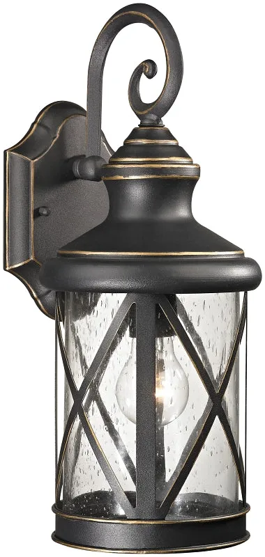 Boston Harbor LT-H04 Single Light Outdoor Wall Lantern, 120 V, 60 W, A19 or CFL Lamp, Steel Fixture :EA: QUANTITY: 1