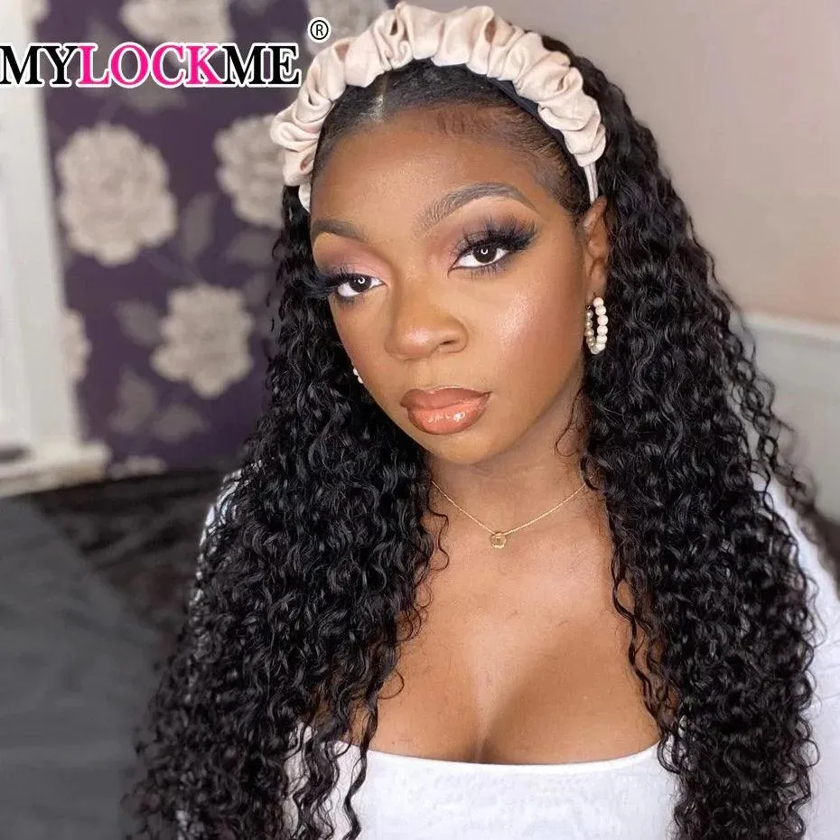 Brazilian Human Hair Kinky Curly Headband Wig: Effortless Style & Quality