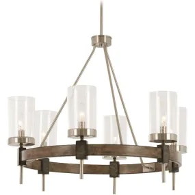 Bridlewood 28 in. 6 Lights Chandelier Brushed Nickel finish