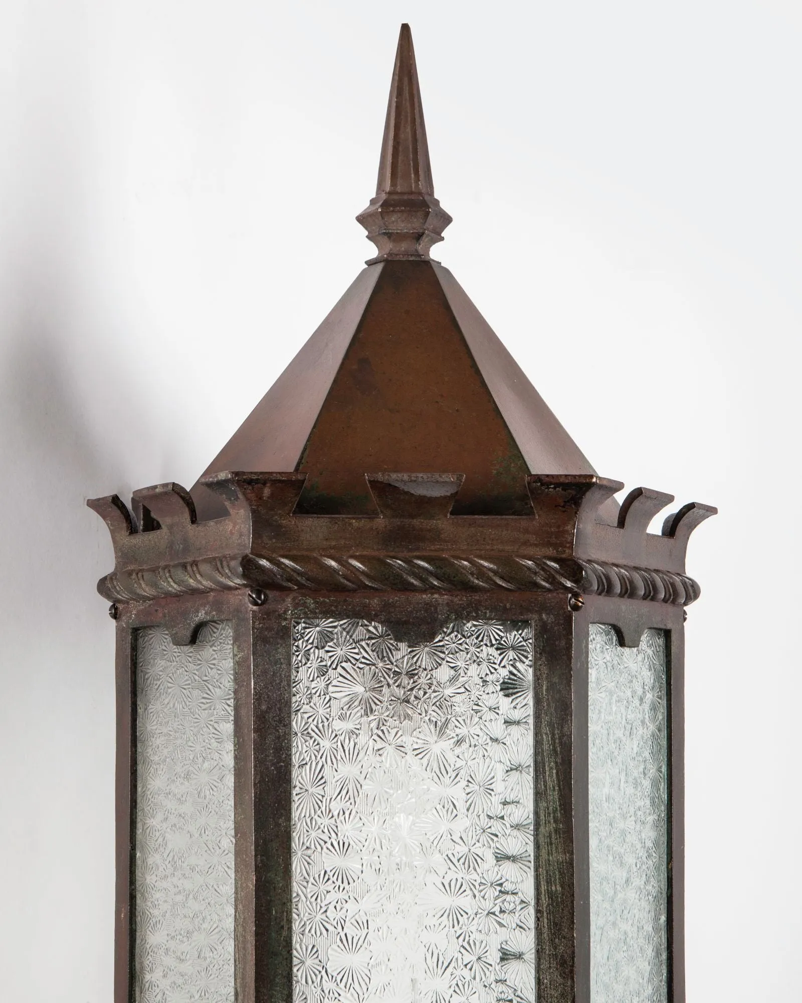 Bronze Hexagonal Wall Lanterns